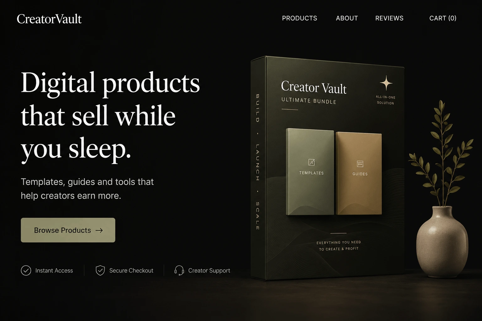CreatorVault Website Proof